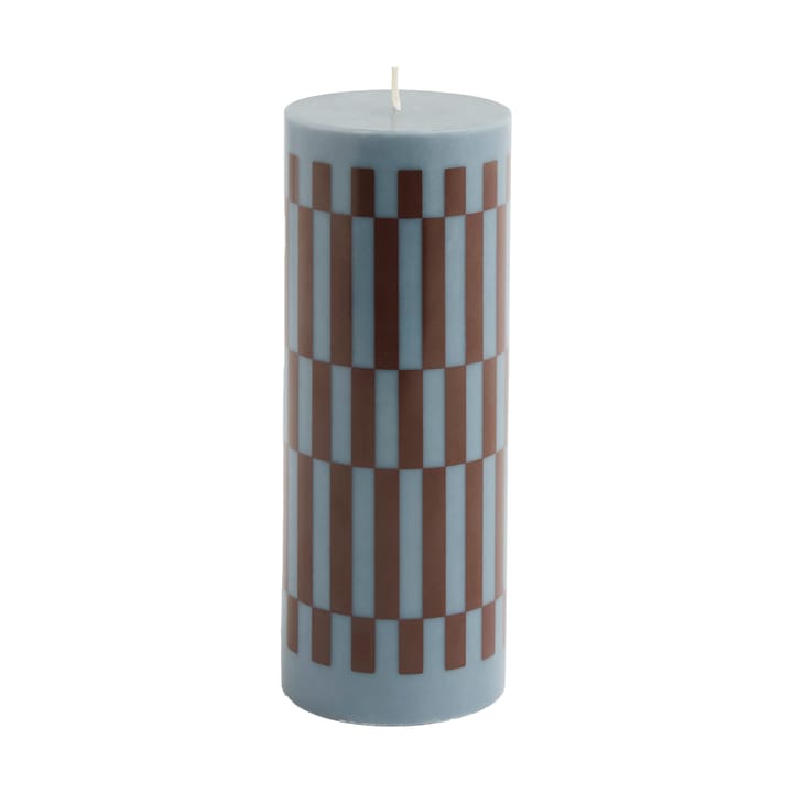 Column Candle blokkaars medium 20 cm - Anthrachite-bordeaux - HAY