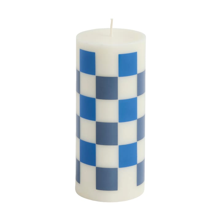 Column Candle blokkaars small 15 cm - Off white-blues - HAY