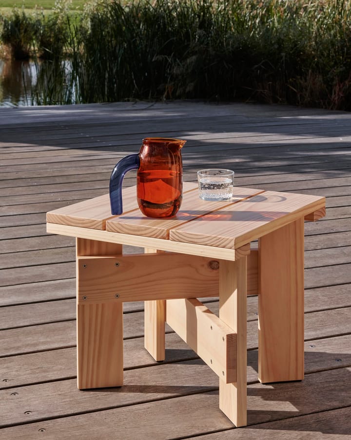 Crate Low Table tafel 45x45x40 cm gelakt sparrenhout, Water-based lacquered pinewood HAY