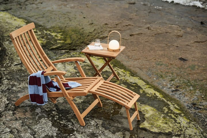 Frotté Stripe handdoek 50x100 cm - Bordeaux-Sky blue - HAY