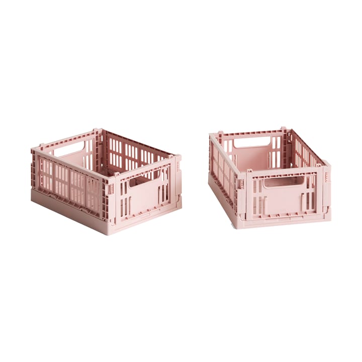 HAY Colour Crate Mini 2-pack 13x17 cm - Blush - HAY