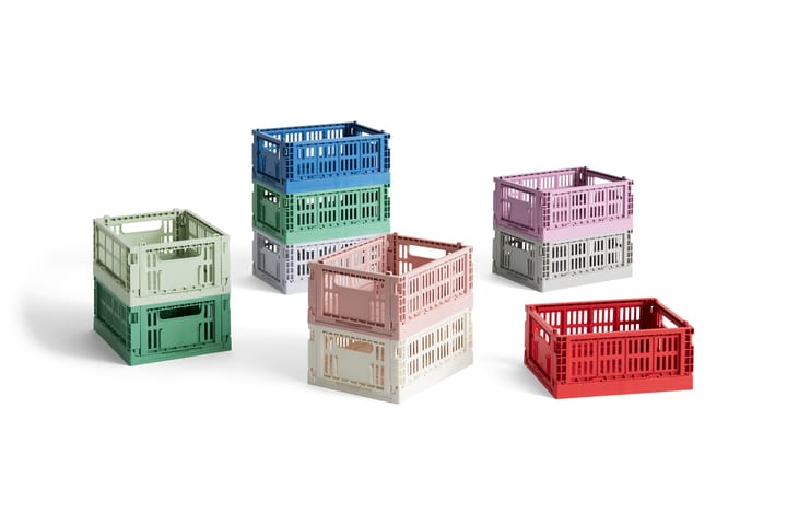 HAY Colour Crate Mini 2-pack 13x17 cm - Light grey - HAY