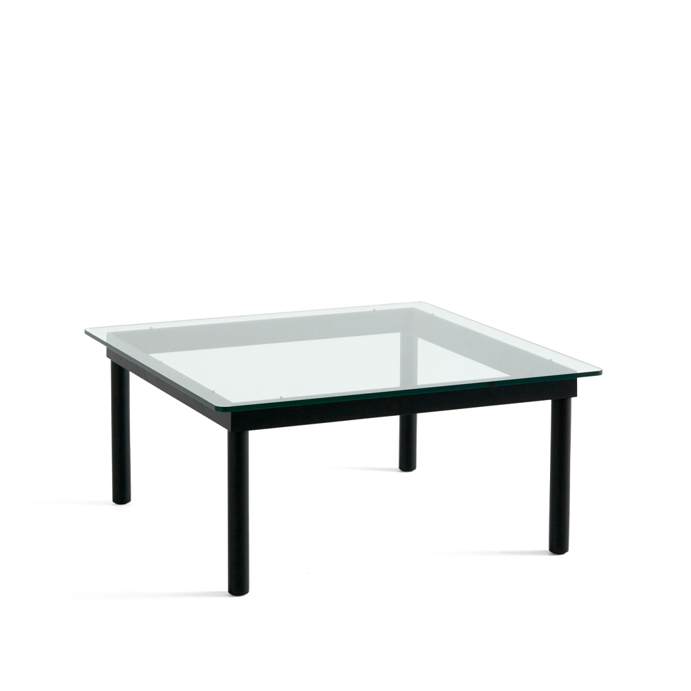 HAY Kofi salontafel Black oak-clear glass, 80 cm