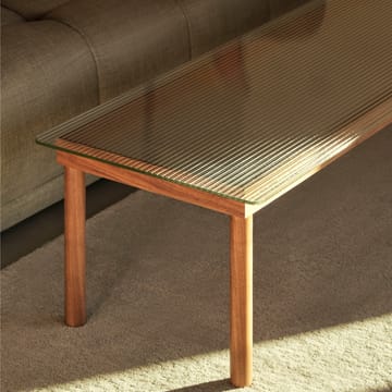 Kofi salontafel - Walnut-clear glass, 100 cm - HAY