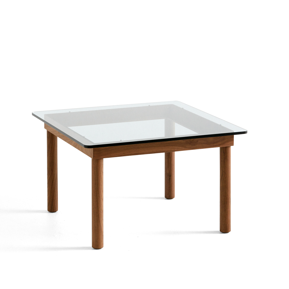 HAY Kofi salontafel Walnut-clear glass, 60 cm