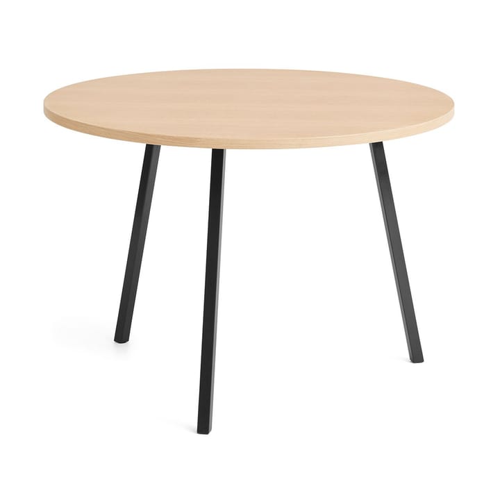 Loop Stand eettafel Ø105 cm - Black-clear lacq. oak - HAY