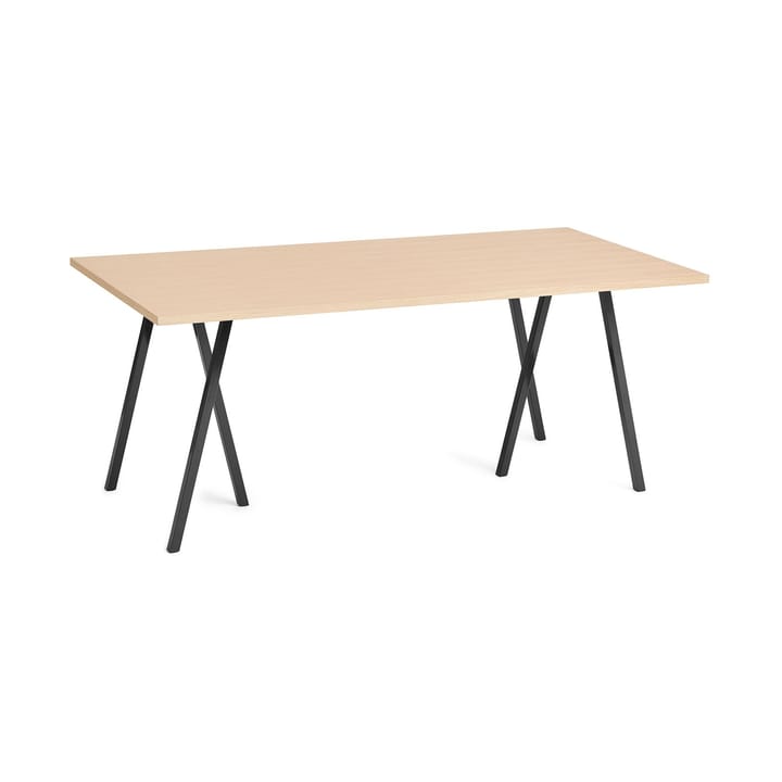 Loop Stand eettafel 87,5x180 cm - Black-clear lacq. oak - HAY