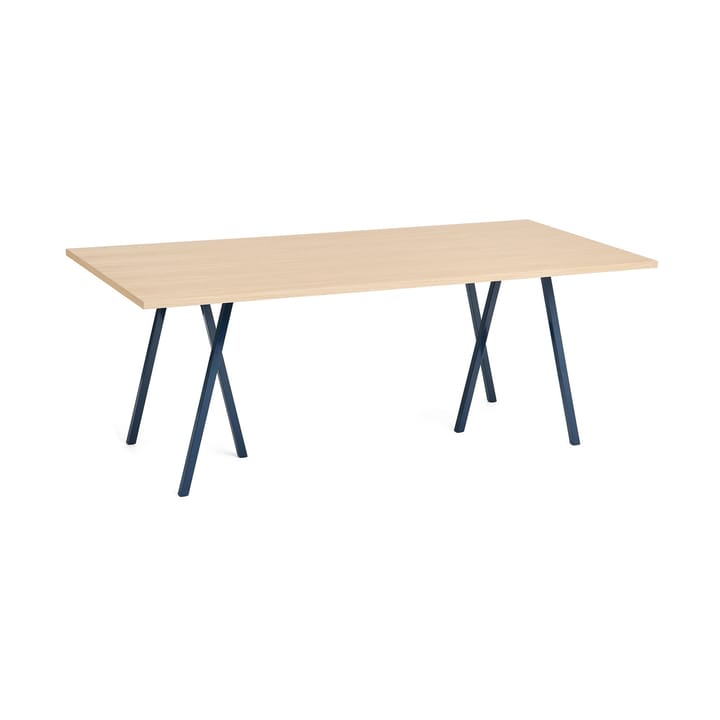 Loop Stand eettafel 92,5x200 cm - Deep blue-clear lacq. oak - HAY