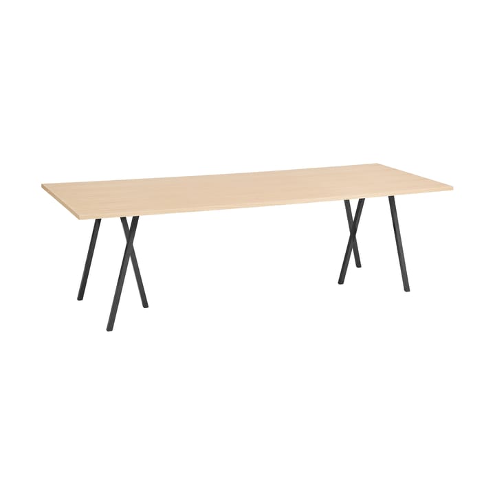 Loop Stand eettafel 92,5x250 cm - Black-clear lacq. oak - HAY