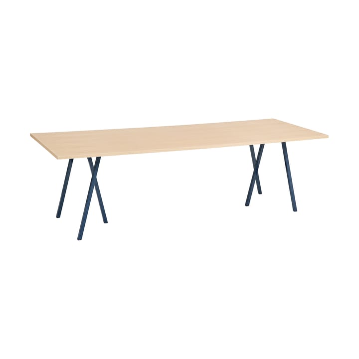 Loop Stand eettafel 92,5x250 cm - Deep blue-clear lacq. oak - HAY