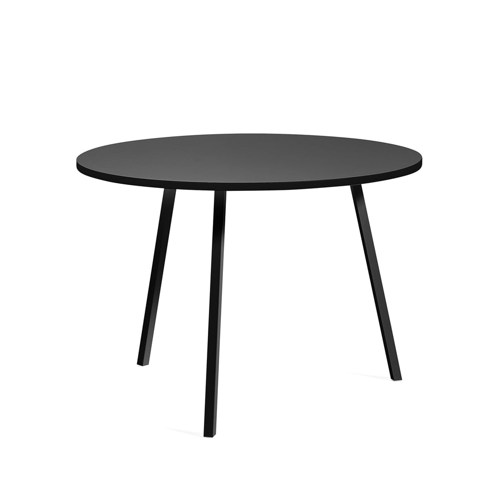 HAY Loop Stand eettafel rond Black linoleum-black, Ø105 cm