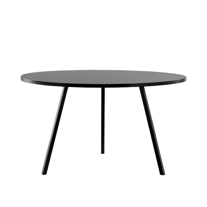 Loop Stand eettafel rond - Black linoleum-black, Ø120 cm - HAY