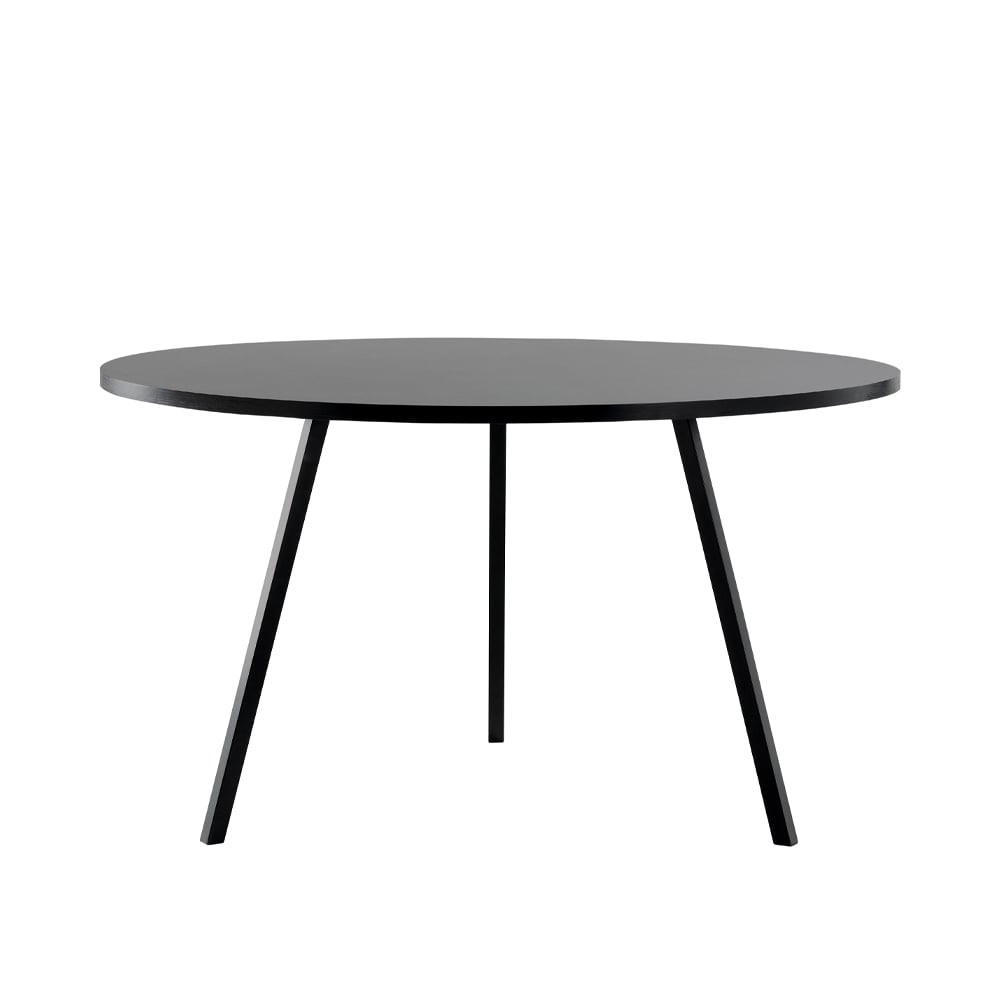 HAY Loop Stand eettafel rond Black linoleum-black, Ø120 cm