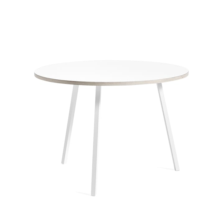 Loop Stand eettafel rond - White laminate-white, Ø105 cm - HAY