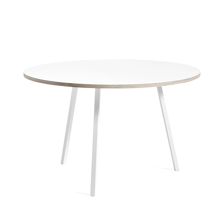 Loop Stand eettafel rond - White laminate-white, Ø120 cm - HAY