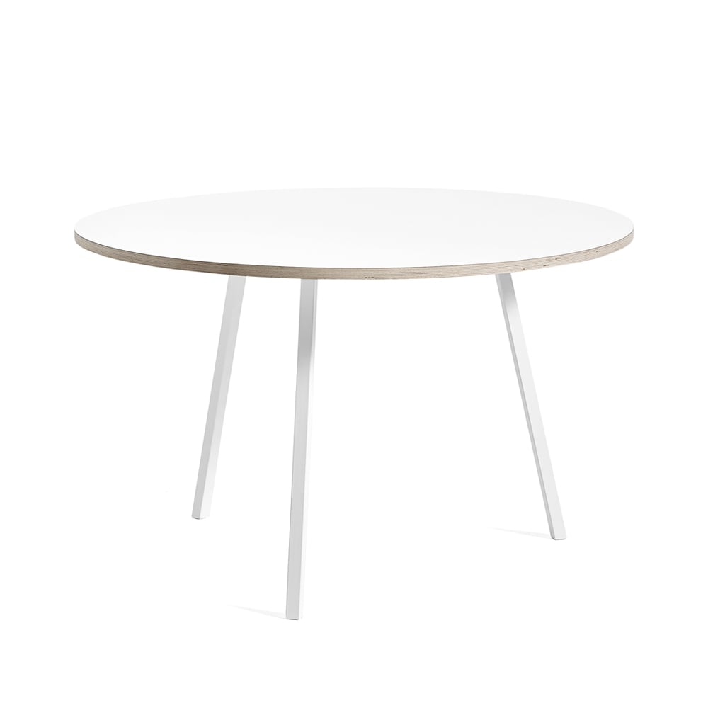 HAY Loop Stand eettafel rond White laminate-white, Ø120 cm