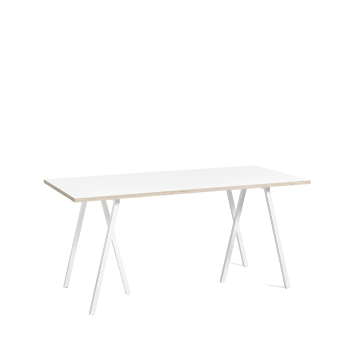 Loop Stand eettafel - White laminate-white, 160 cm - HAY