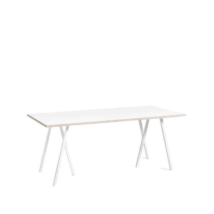 Loop Stand eettafel - White laminate-white, 180 cm - HAY