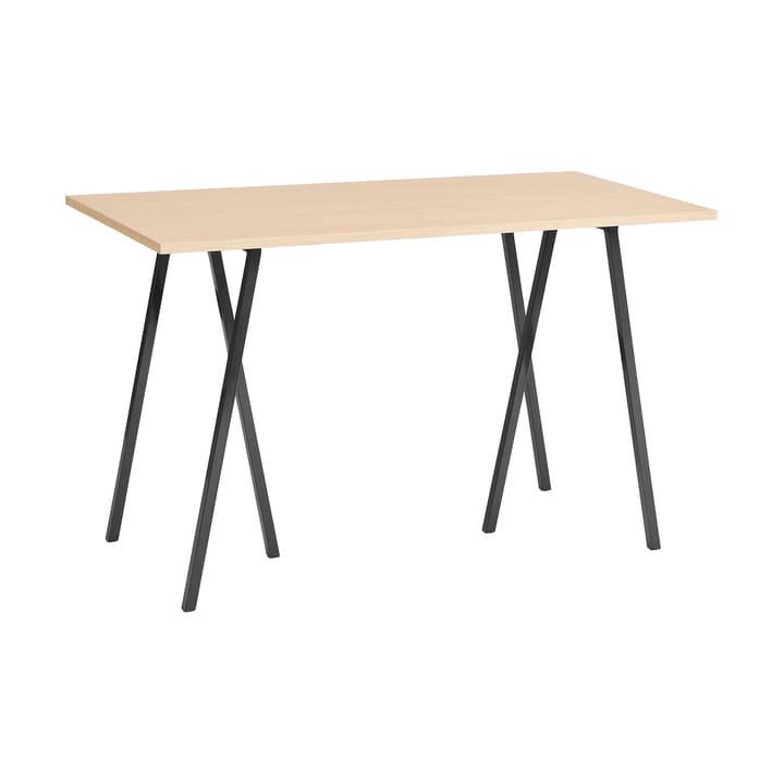 Loop Stand incl. support bartafel 77,5x160 cm - Black-clear lacq. oak - HAY