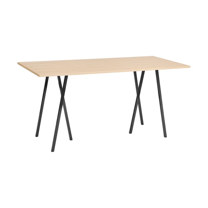 Loop Stand incl. support bartafel 92,5x200 cm - Black-clear lacq. oak - HAY