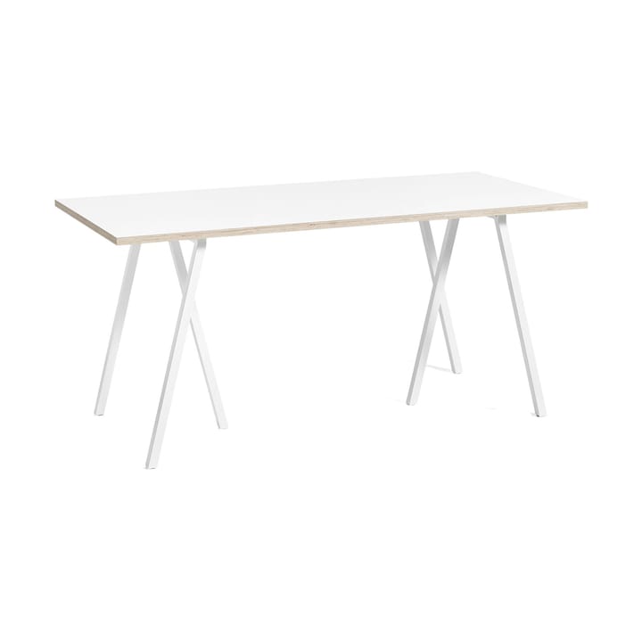 Loop Stand incl. support eettafel 87,5x180 cm - White-white laminate-plywood - HAY