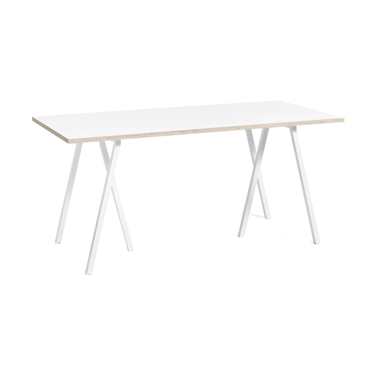 HAY Loop Stand incl. support eettafel 87,5x180 cm White-white laminate-plywood