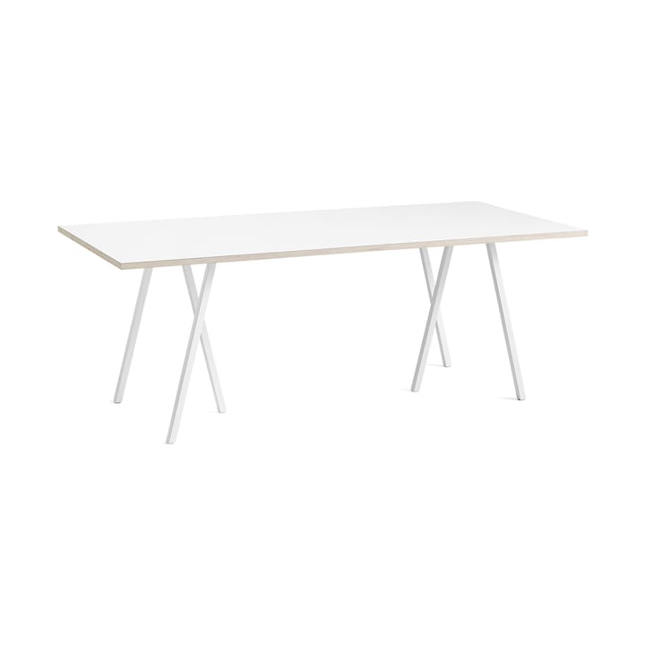 Loop Stand incl. support eettafel 92,5x200 cm - White-white laminate-plywood - HAY