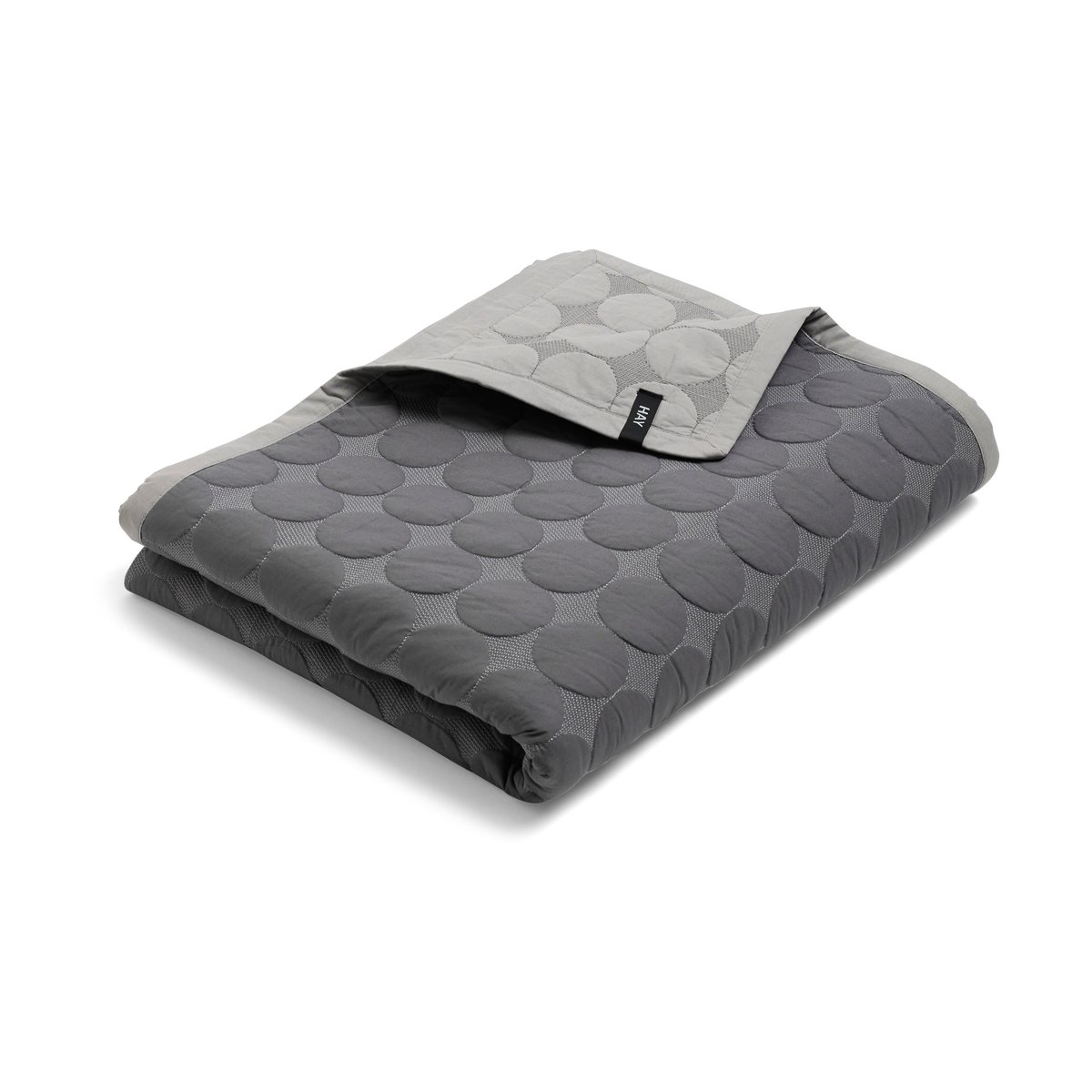 HAY Mega Dot sprei organic 260x260 cm Dark grey