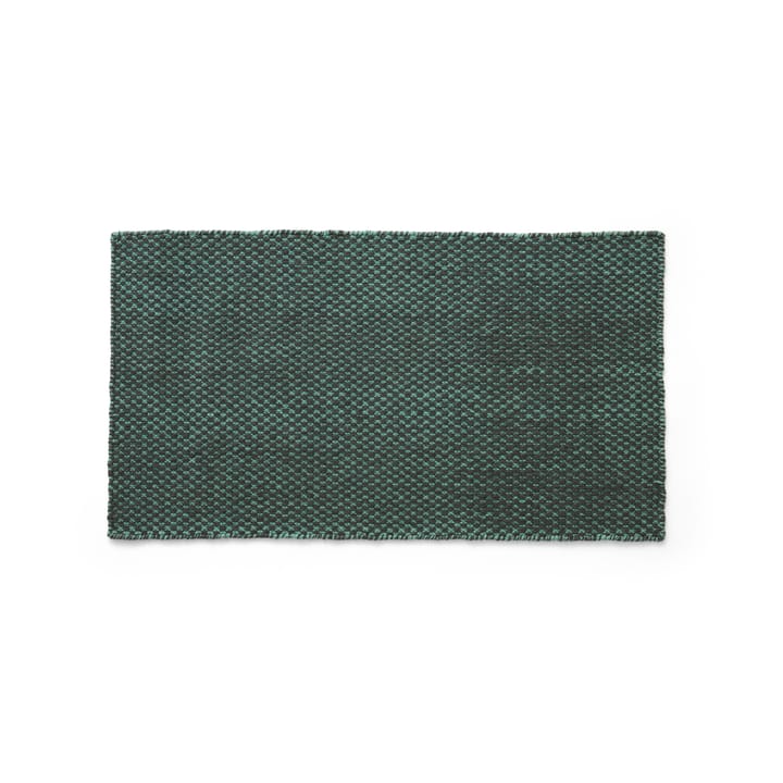 Moiré kelim vloerkleed 52x95 cm - Emerald green - HAY