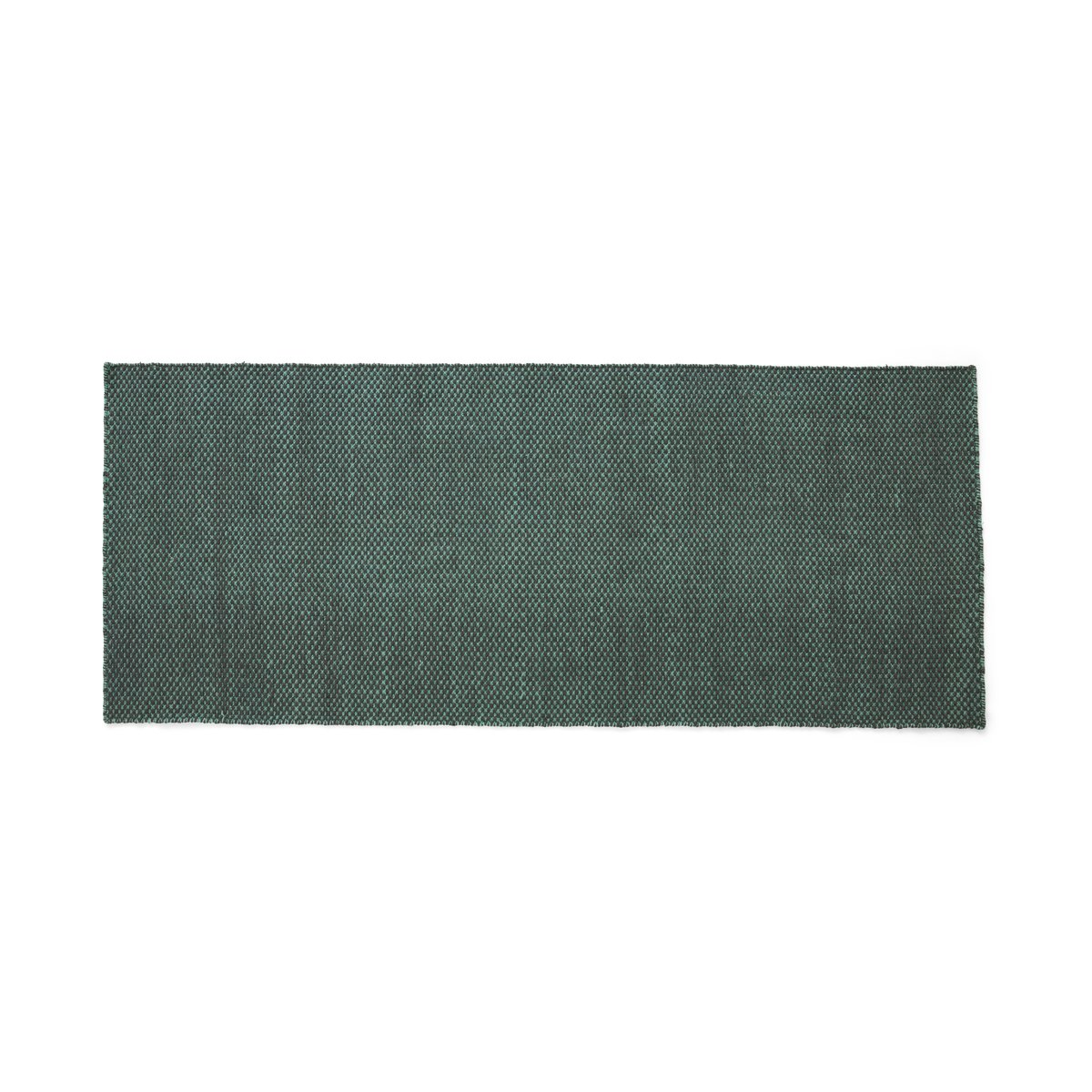 HAY Moiré kelim vloerkleed 80x200 cm Emerald green