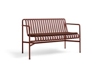 Palissade Dining bank met armleuningen - Iron red - HAY