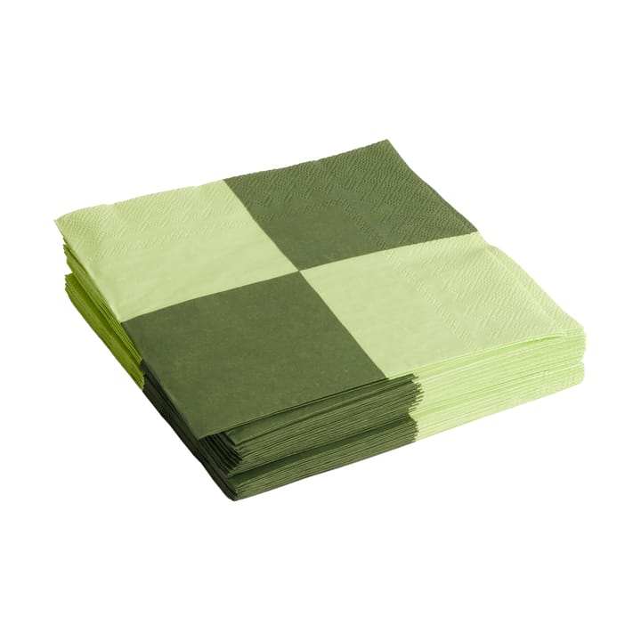 Pattern Dinner Check servet 40x40 cm 20-pack - Light green-dusty green L - HAY