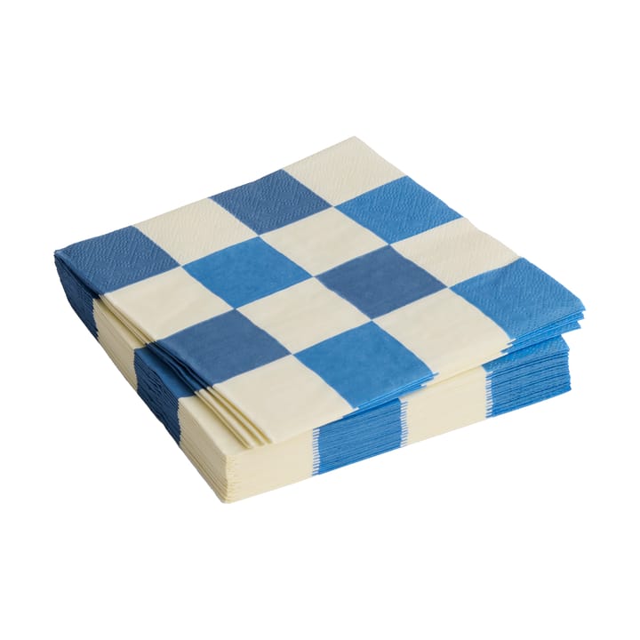 Pattern Dinner Check servet 40x40 cm 20-pack - Off white-blues M - HAY