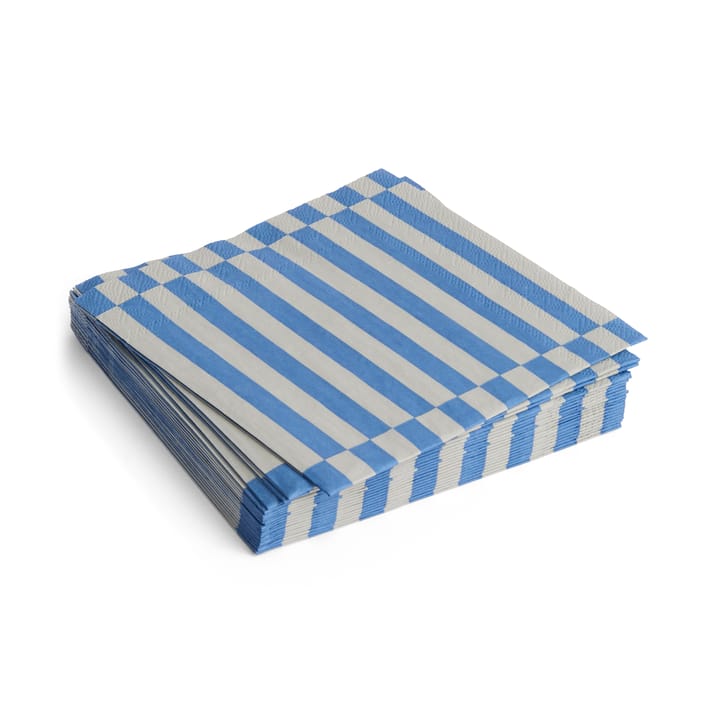 Pattern Lunch Stripe servet 33x33 cm 20-pack - Grey-blue pillar - HAY