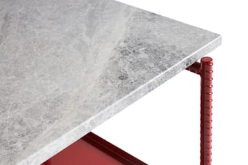 Rebar bijzettafel 75x44x55 cm - Grey marble-barn red - HAY