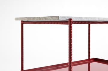 Rebar bijzettafel 75x44x55 cm - Grey marble-barn red - HAY