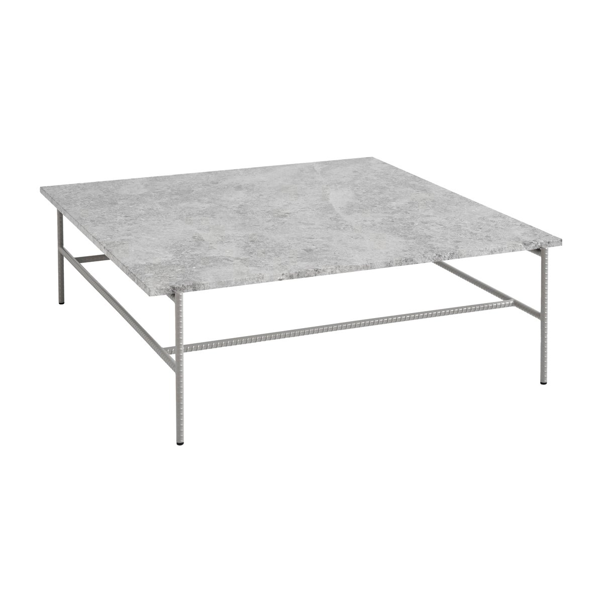 HAY Rebar salontafel 100x104x33 cm Grey marble-fossil