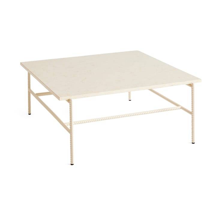 Rebar salontafel 80x84x33 cm - Beige marble-alabaster - HAY