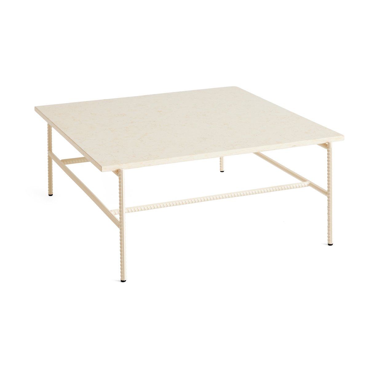 HAY Rebar salontafel 80x84x33 cm Beige marble-alabaster