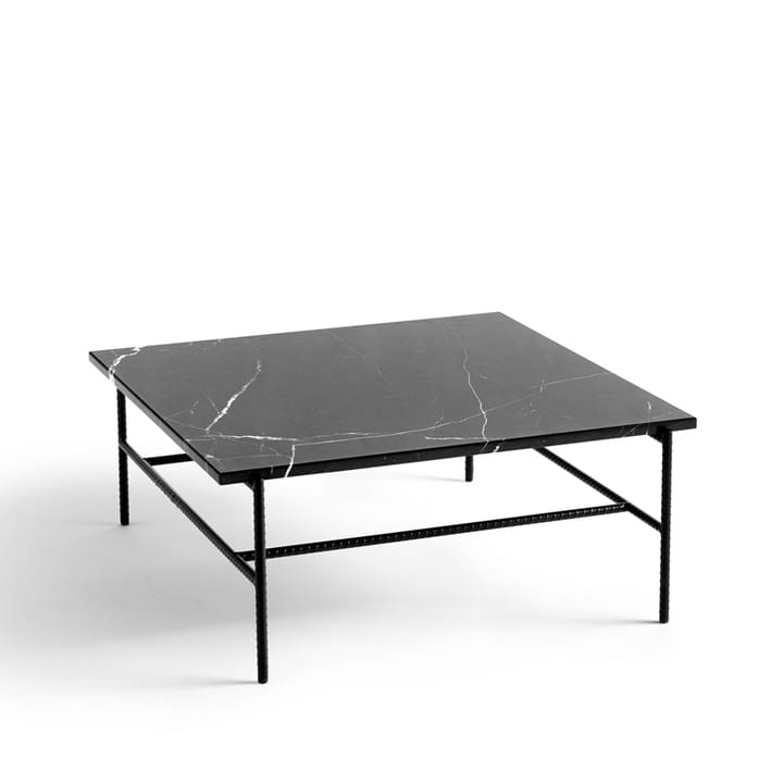 Rebar salontafel 80x84x33 cm - Black marble-black - HAY