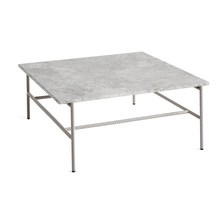 Rebar salontafel 80x84x33 cm - Grey marble-fossil - HAY