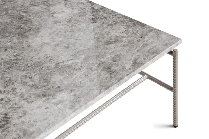 Rebar salontafel 80x84x33 cm, Grey marble-fossil HAY