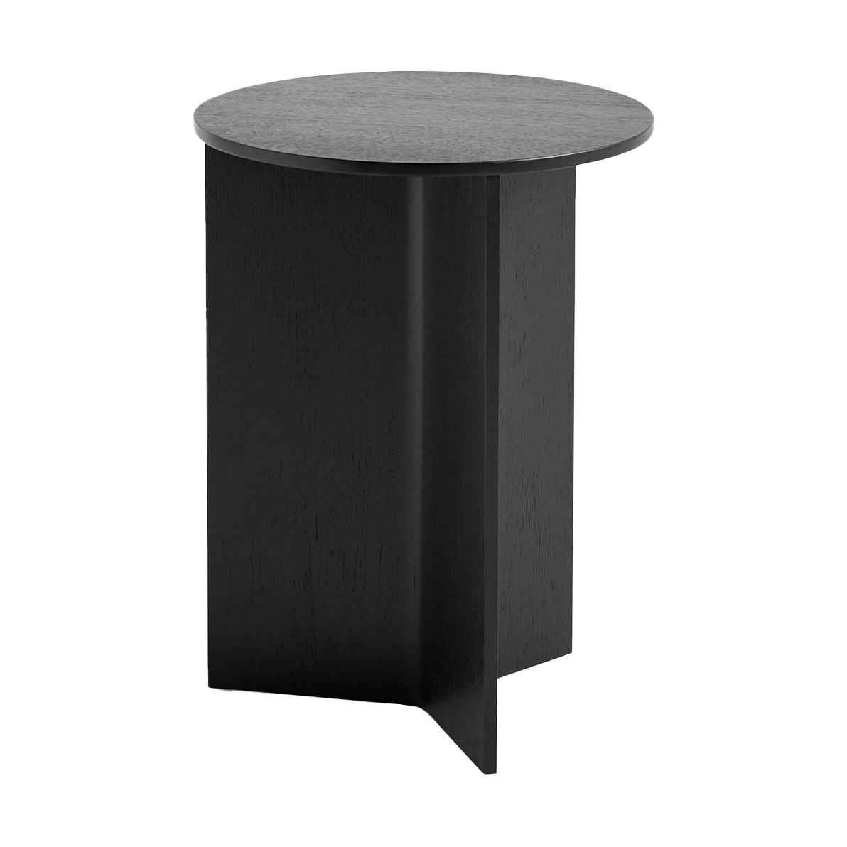 HAY Slit high bijzettafel Ø35 cm Black lacquered oak