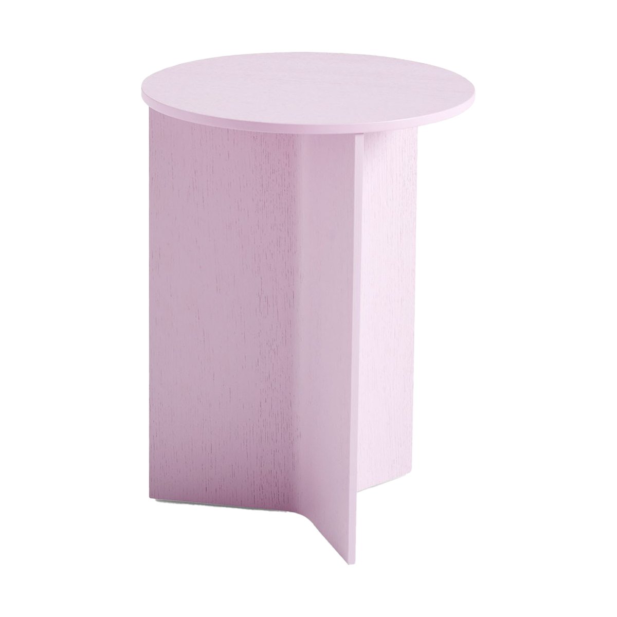 HAY Slit high bijzettafel Ø35 cm Pink lacquered oak