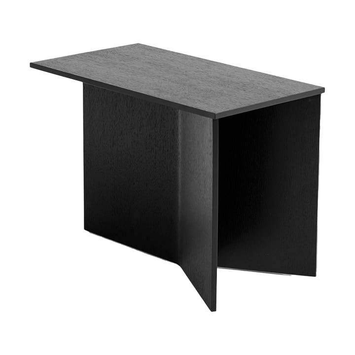 Slit Oblong bijzettafel 27,5x49 cm, Black lacquered oak HAY