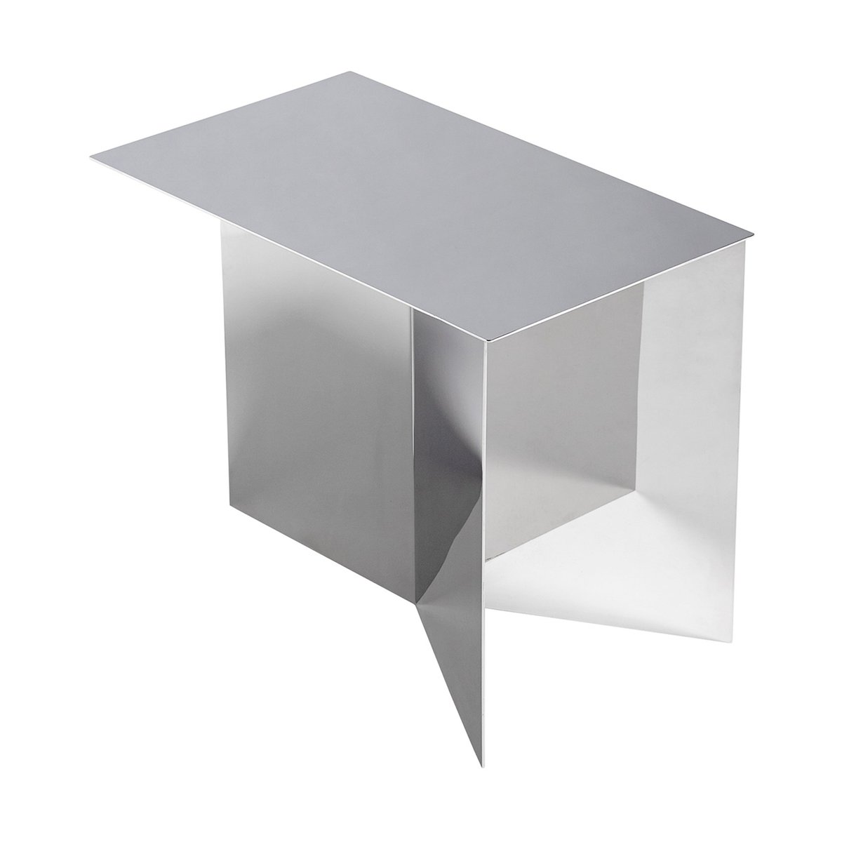 HAY Slit Oblong bijzettafel 27,5x49 cm Mirror polished steel