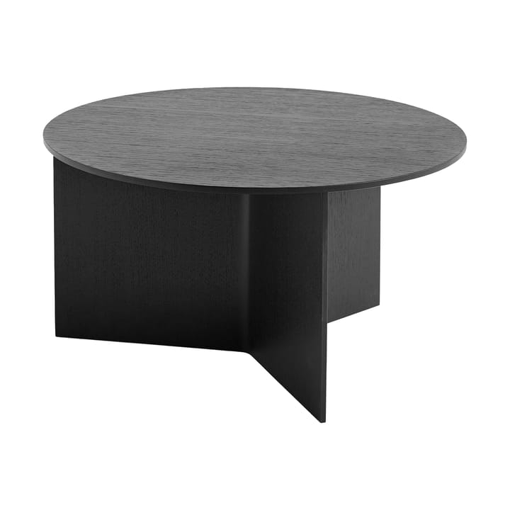 Slit salontafel Ø65 cm - Black lacquered oak - HAY