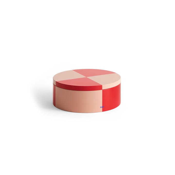 Tin Container voorraadpot - Round red-soft pink - HAY