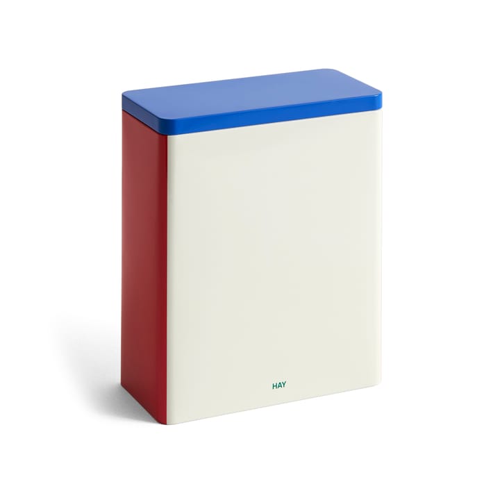 Tin Container voorraadpot x-large - Off white-blue-red - HAY