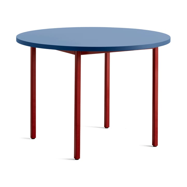 Two-Colour eettafel Ø105 cm - Maroon red-blue - HAY